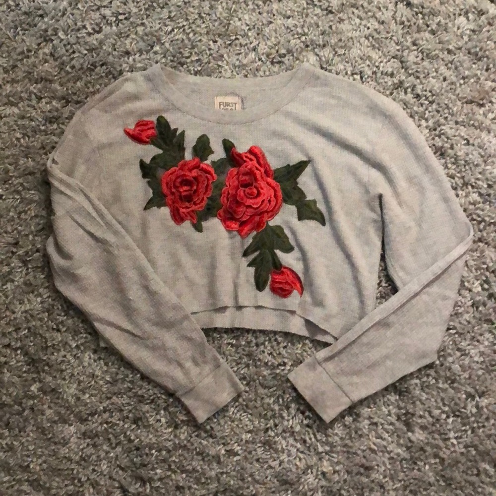 LF GRAY CROPPED THERMAL ROSE DECAL